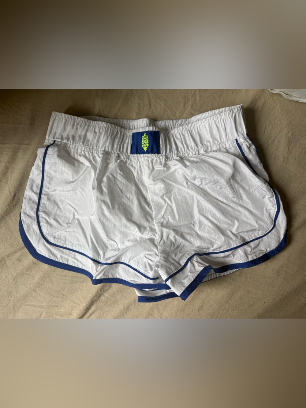 Fp movement Varsity Blues Shorts in white combo
